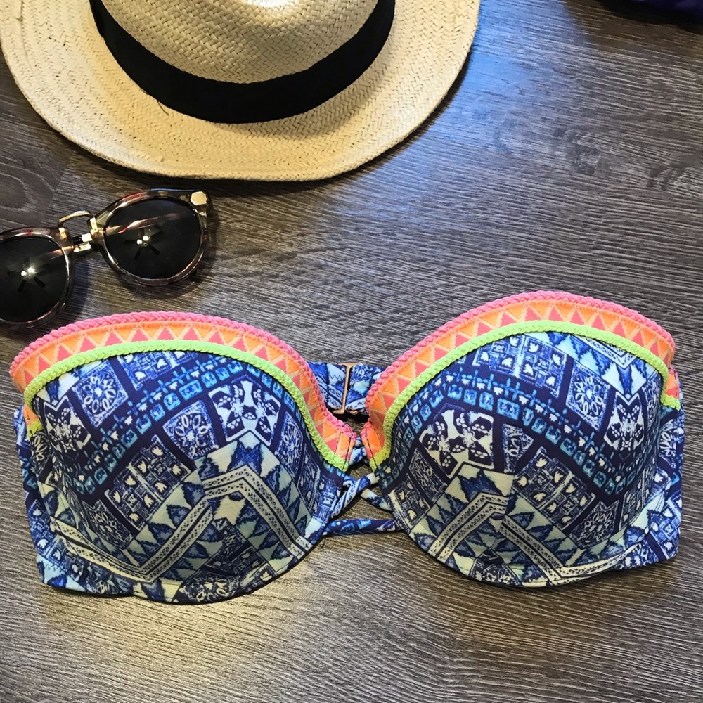 Victoria Secret Trendy Blue strapless bikini top